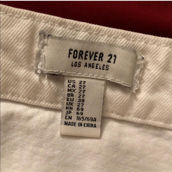FOREVER 21 | Size 27 | White Jean Skirt - Picture 3 of 4